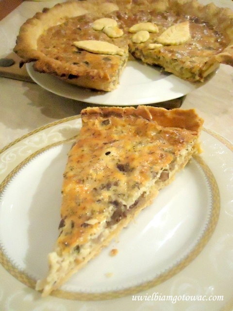 Quiche z grzybami leśnymi 