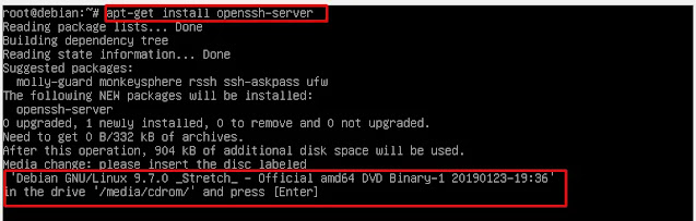 Install openssh-server