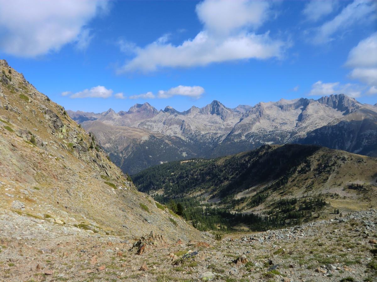 Isola2000 mountains seen from Col Ferrière