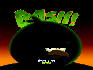 Angry Birds Space Green Bird Bash Wallpaper