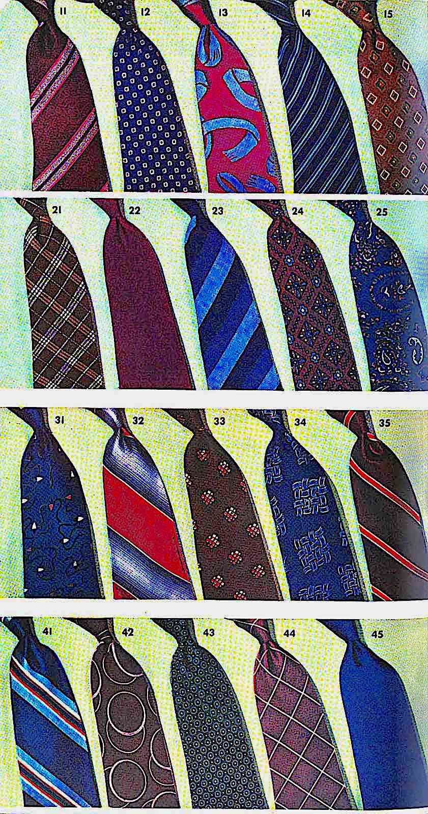 1941 men's neckties