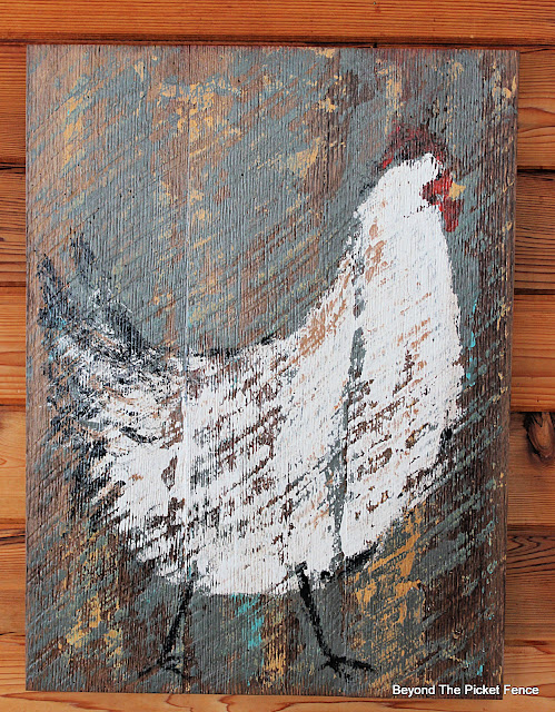 Paint a Rustic Farmhouse Chicken Sign