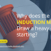 Why does the induction motor Draw a heavy current at starting?