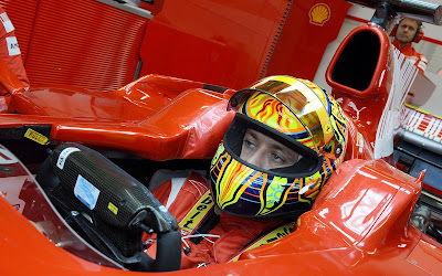 velentino rossi test with ferrari,ferrari