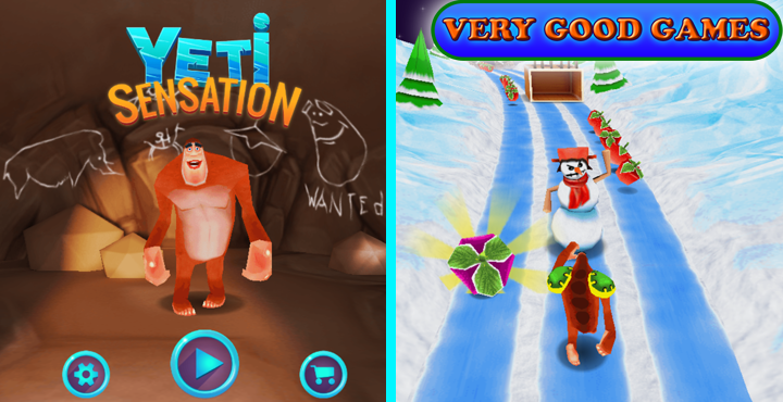 Play online Yeti Sensation - a running game on a blog for gamer Very Good Games