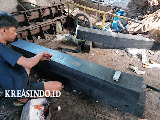 Rubber Loading Dock 20x20 panjang 200cm pesanan Bu Indah di Lampung Tengah