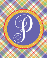 Free Printable Summer Plaid Monograms | A-Z Available for Instant Download | 8x10 design