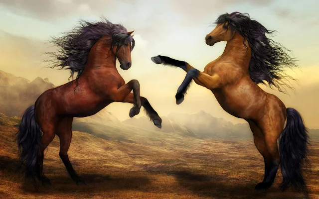 Beautiful Horses Artwork wallpaper. Click on the image above to download for HD, Widescreen, Ultra HD desktop monitors, Android, Apple iPhone mobiles, tablets.