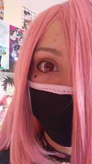 mask, donuth, channel, Tutorial, pink hair, Luka Megurine, máscara, pinku, black