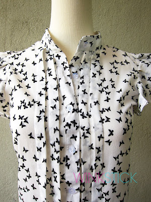 butterfly print blouse. Butterfly print blouse