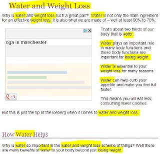 keyword stuffing in weight loss article