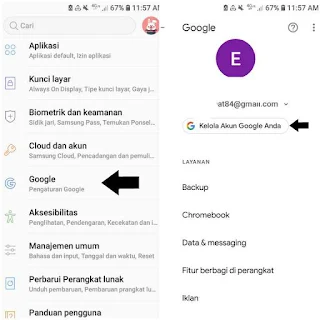 Cara hapus akun google di android