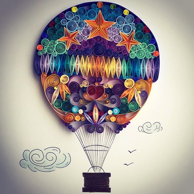 paper quilling art by Sena Runa