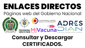 ENLACES DIRECTOS PÁGINAS WEB DEL GOBIERNO NACIONAL.