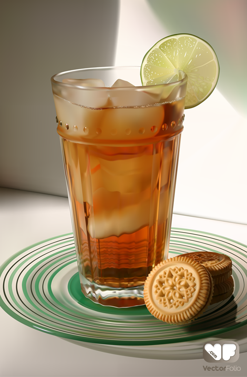 Té frio y galletas