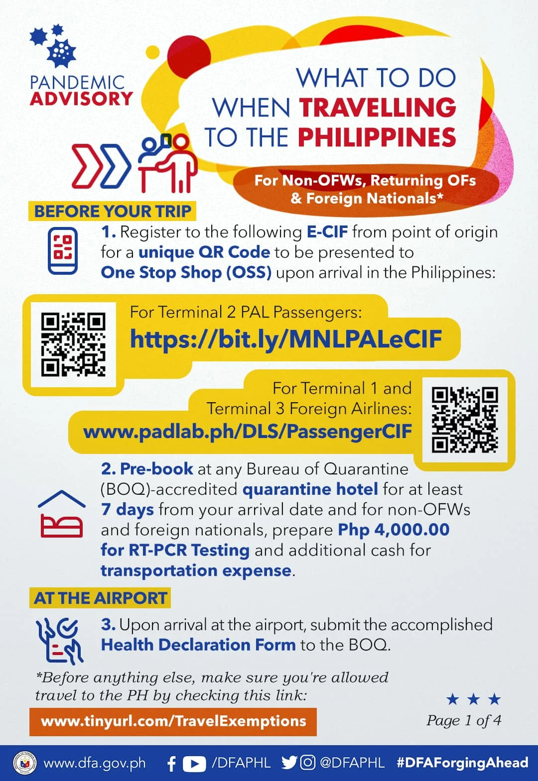 What to do when you intend to travel to the Philippines - Guide for Non-OFWs, returning Filipinos, and Foreign Nationals [INFOGRAPHIC]