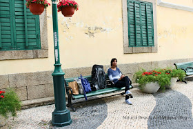 Sitting on the shaded bench at Largo de Santo Agostinho/ St. Augustine's Square, Natural Beauty And Makeup Blog
