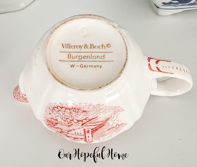 Villeroy & Boch Burgundland W-Germany makers mark on creamer