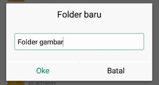 buat folder baru untuk file rar