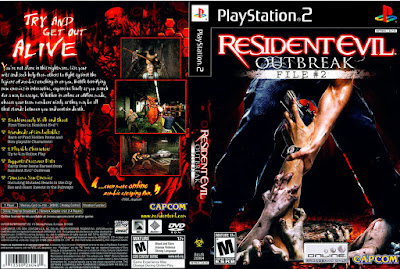 Jogo Resident Evil Outbreak 2 PS2 DVD Capa