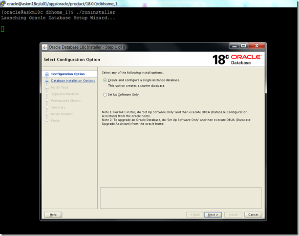 Oracle Database 18c Installation