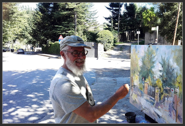 NAVARCLES-PINTURA-PAISATGES-LLAC-FOTOS-PINTANT-CAMINS-ARBRES-PINTOR-ERNEST DESCALS