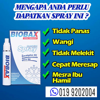 Biobax Cool Therapy , Agen Sah Biobax Cool Therapy , Biobax Cool Therapy Penawar Sakit Pinggang Dan Sakit Belakang , Ubat Sakit Pinggang , Cara Atasi Sakit Belakang , Biobax Spray , Testimoni Pengguna Biobax , Cara Guna Biobax Spray , Biobax Cool Therapy Spray Ajaib , Fast Relief Spray , BIOBAX Kuantan , Agen Sah BIOBAX , BIOBAX Spray , Biobax Cool Therapy Fast Relief ,