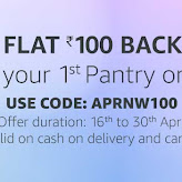 Amazon Pantry - Flat 100₹ Off on First Order (Both Prime & Non Prime Users)