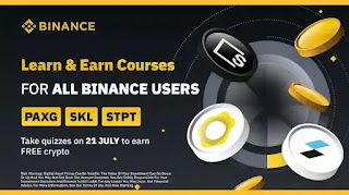 Binance Learn and Earn Quiz Answers Today , Earn Free PAXG , SKL , STPT Tokens