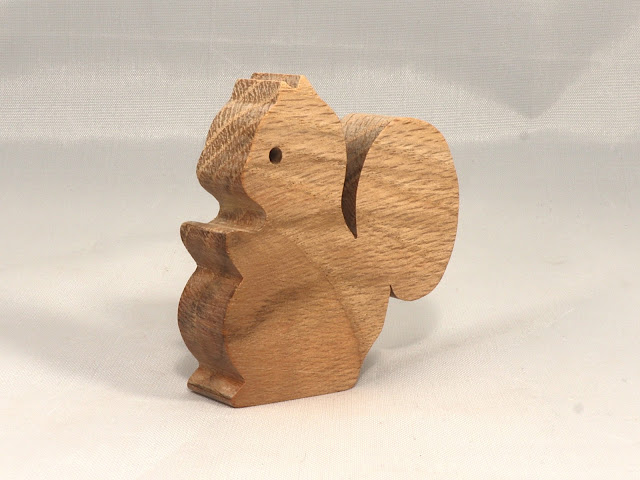 Handmade Wood Toy Squirrel Cutout Unfinished, Unpainted, Paintable, Ready To Paint, Freestanding, from my Itty Bitty Animal Collectio