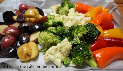 vegetables ready for roasting