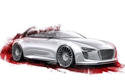 First images of Audi e-tron Spyder sketch