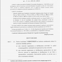Noi restricţii la Calafat din cauza numărului mare de infectări cu SARS-CoV-2