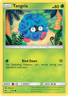 Tangela Burning Shadows Pokemon Card