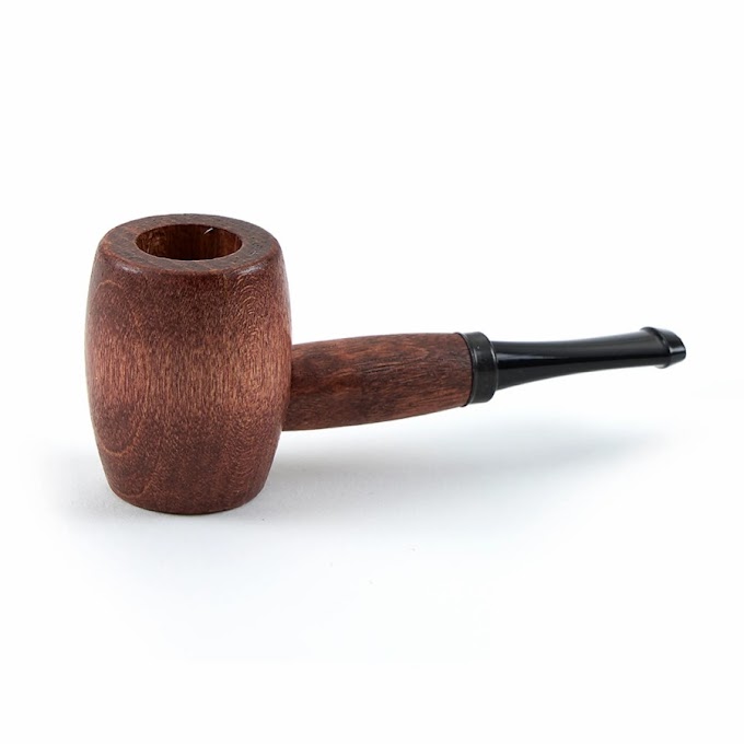 Pipa Cangklong Kayu Import - Ozark Mini Hardwood Pipe - Cherry 1- Pipe - Black