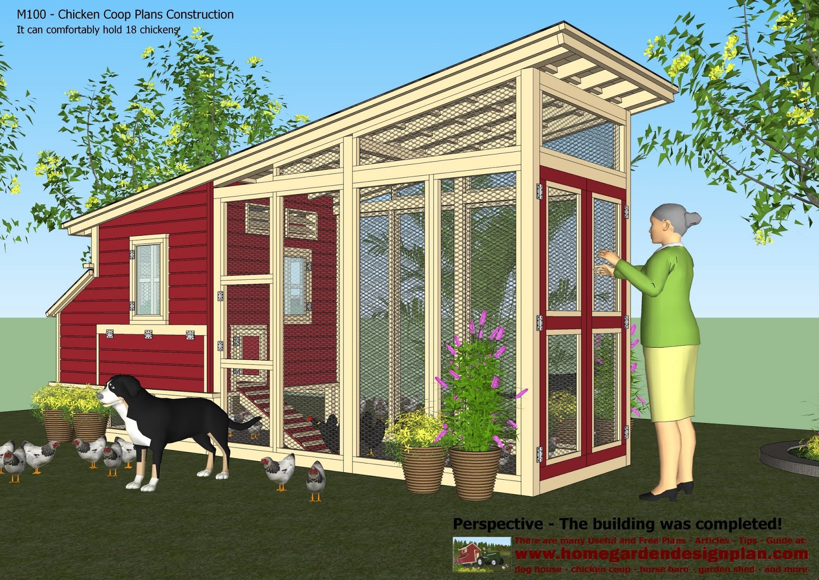 garden plans: M100 - Chicken Coop Plans Construction - Chicken Coop ...