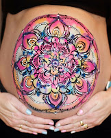 Imágenes de Belly Painting de Mandalas