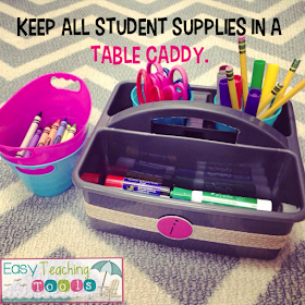 supplies, pencil box, supply caddy, expo markers, students, easy teaching tools