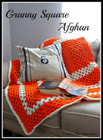 Vintage, Paint and more... crochet afghan done in the granny square pattern