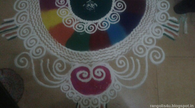 Multi Half Circle Rangolis