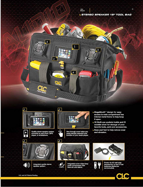 MegaMouth Tool Bag with Integrated Stereo Speaker System