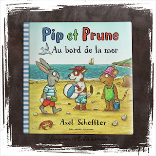 Pip et Prune au bord de la mer -  d'Alex Scheffler, Editions Gallimard Jeunesse (2016), un livre jeunesse sur l'amitié et la jalousie