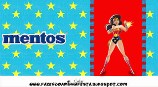 Wonder Woman, Free Printable Mentos Labels