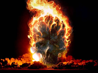 3D Burn Skull Wallpaper