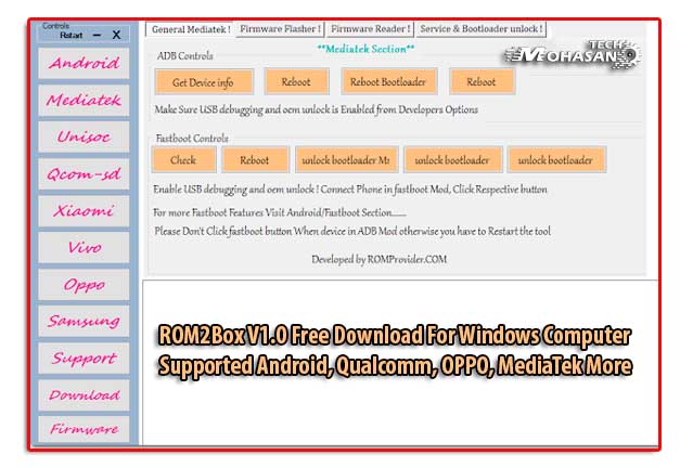 تحميل برنامج ROM2Box V1.7 يدعم Android و Qualcomm و OPPO و MediaTek المزيد