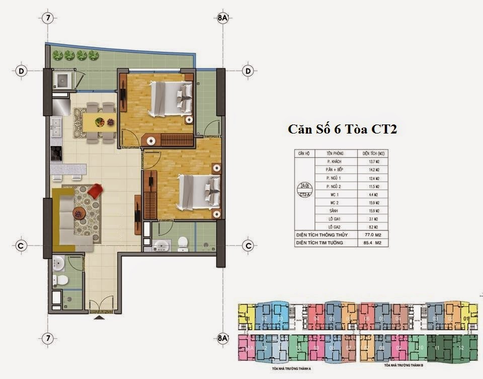 Mặt Bằng Chung Cư Tràng An Complex Tòa CT2A