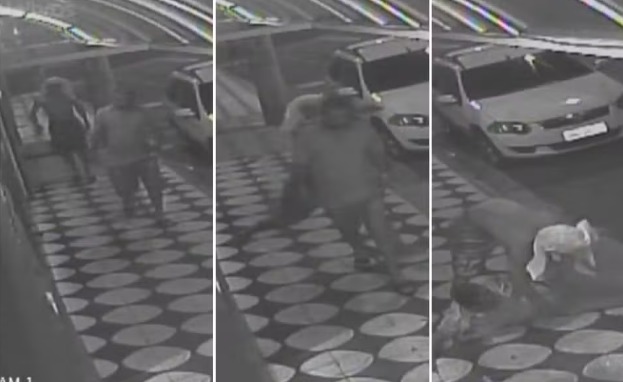 Ladrão dá rasteira e derruba pedestre durante roubo em Sorocaba