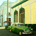 Óleo de auto clasico en la Habana