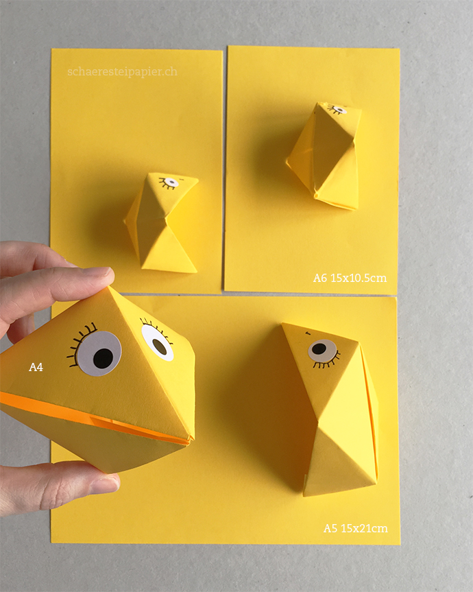 Schaeresteipapier Sortierspiel Mit Origami Vögeln