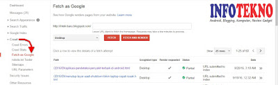 Gunakan Fetch As Google Agar Artikel Cepat Terindex Oleh Google